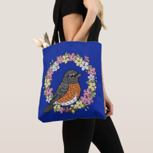 Tote Bag Joli oiseau du Connecticut avec Mirabilis