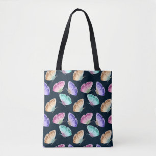 Tote Bag Joli Pastel Motif d'aquarelle papillon
