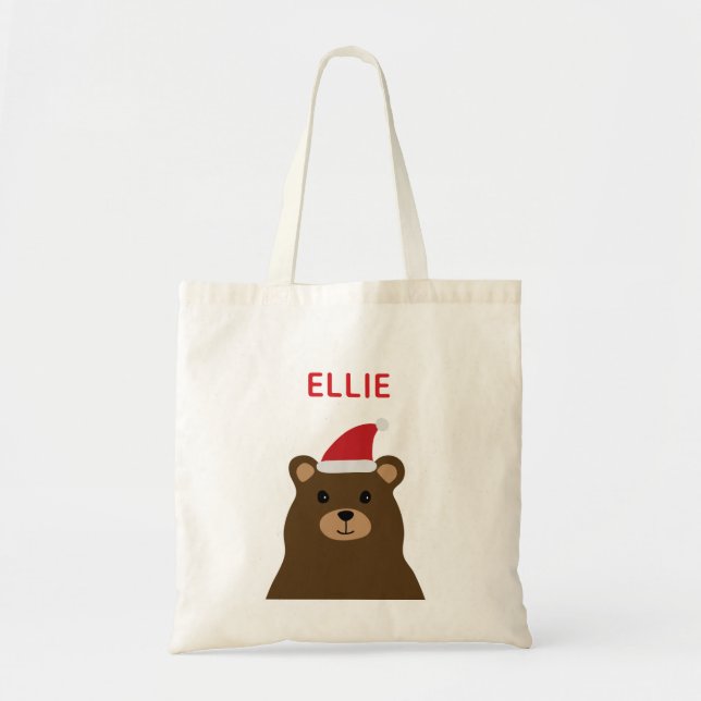 Tote Bag Joli Père Noël Ours Enfants Noël (Devant)