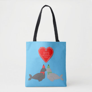 Tote Bag Joli Seals de baiser de Noël