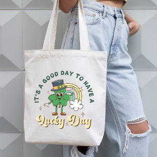 Tote Bag Joli trèfle chanceux rétro Saint-Patrick