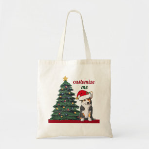 Tote Bag Joli Tricolor Corgi Noël Arbre Personnalisé
