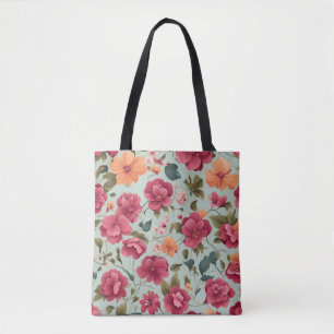 Tote Bag Joli Vecteur Floral Art Motif sans couture