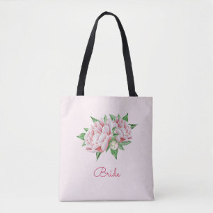 Tote Bag Jolie aquarelle rose Peony