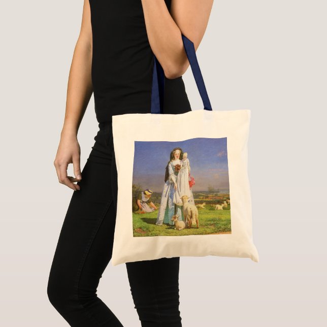 Tote Bag Jolie Baa Lambs par Ford Madox Brown (Devant (produit))