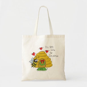 Tote Bag Jolie Bee Christmas Drôle Cartoon de vacances