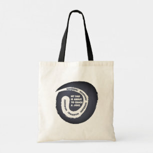Tote Bag Jolie conception de texte Mon père est sur le poin