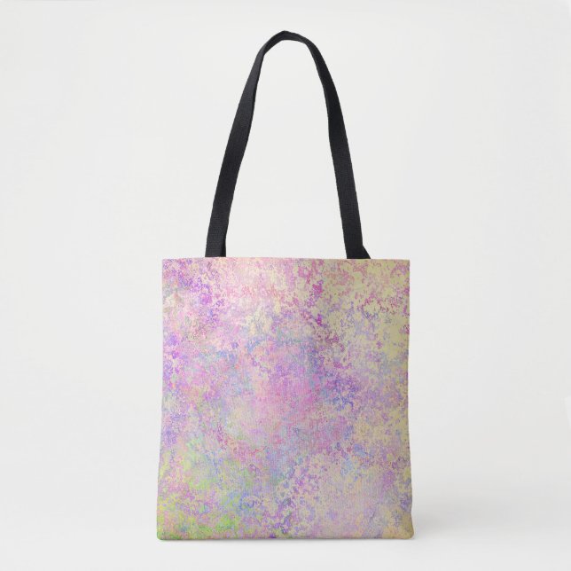 Tote Bag Jolie couleur or violet et texture rose (Devant)