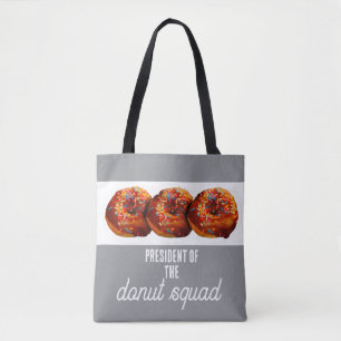 Tote Bag Jolie équipe de beignets mignons avec des pépites 