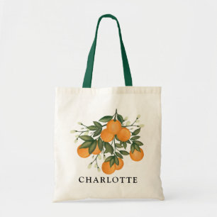 Tote Bag Jolie été Botanique Agrumes Oranges Mariage Faveur