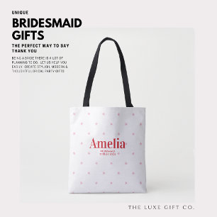 Tote Bag Jolie étoile rouge et rose Bridesmaid Proposition