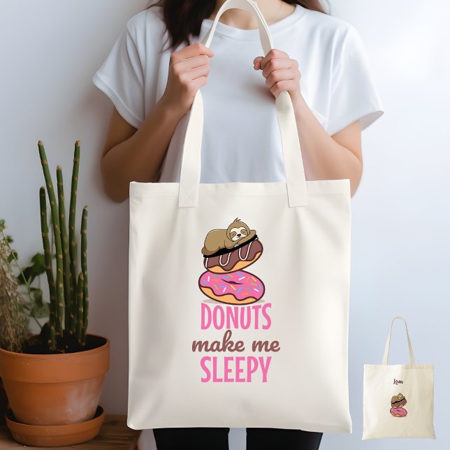 Tote Bag Jolie fentes cousues reposantes sur des beignes d' (Créateur téléchargé)