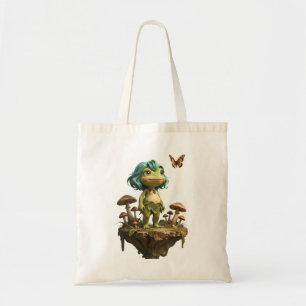 Tote Bag Jolie Fille Grenouille Parmi les Champignons avec