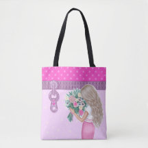 Jolie fille & rose Fleurs élégantes design floral