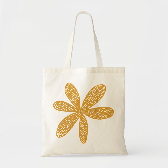 Tote Bag Jolie Fleur - Brown doré (Devant)