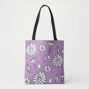 Tote Bag Jolie Fleur Été Fourre-tout À Lavendar