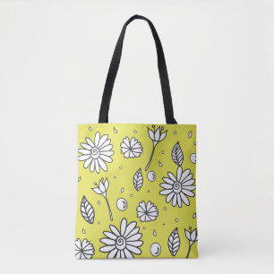 Tote Bag Jolie Fleur Été Fourre-tout En Jaune