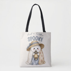 Tote Bag Jolie lanterne fantôme effrayante Halloween Cottag