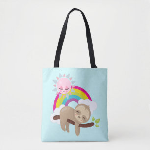 Tote Bag Jolie parcelle en parfum avec soleil et arc en cie