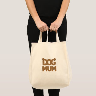 Tote Bag Jolie phrase "maman chien" moelleuse avec dessin d