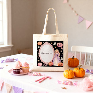 Tote Bag Jolie princesse d'Halloween Fantôme Citrouille Bon