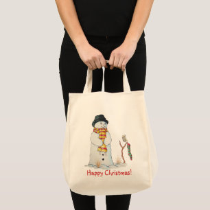 Tote Bag Jolie scène de neige pour Noël