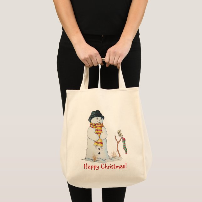 Tote Bag Jolie scène de neige pour Noël (Devant (produit))