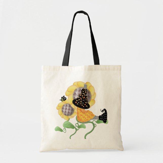 Tote Bag Jolie sorcière d'Halloween (Devant)