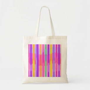 Tote Bag Jolies bandes arc-en-ciel pastel