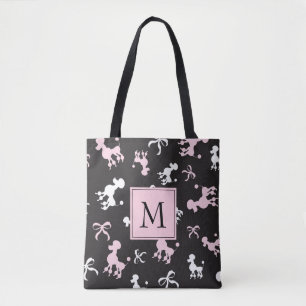Tote Bag Jolies canicules Monogram rose et noir