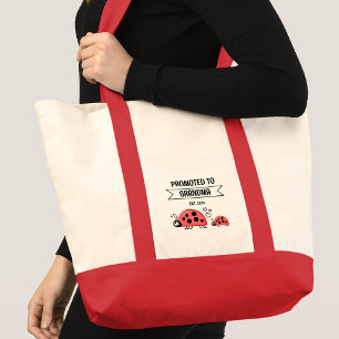 Tote Bag Jolies coccinelles promues grand-mère rouge