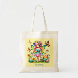 Tote Bag Jolies filles fées de Pâques ajouter le nom