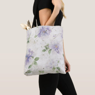 Tote Bag Jolies fleurs de lavande violette