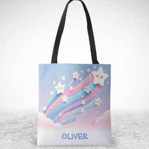 Tote Bag Jolies Petites Étoiles Filantes avec Traînées