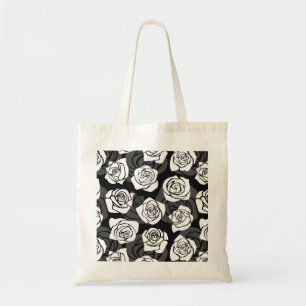 Tote Bag Jolies roses Vintages en noir et blanc