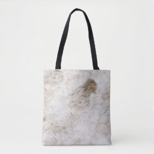 TOTE BAG JOLIMENT DOUX CURLY DOG FUR FLEECE BLANKET
