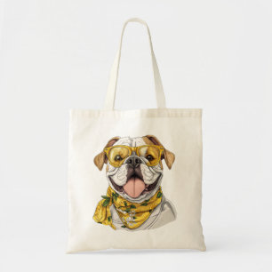 Tote Bag Jolis lunettes de soleil de bouledogue anglais aux