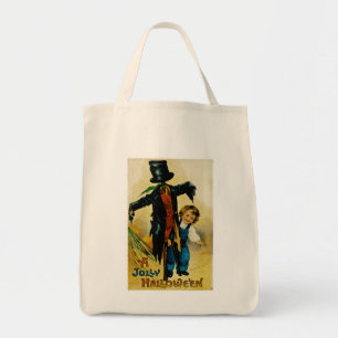 Tote Bag Jolly Halloween Scarecrow