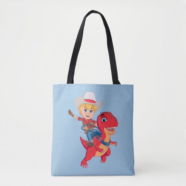 Tote Bag Jon et Blitz | Dino Ranch (Devant)