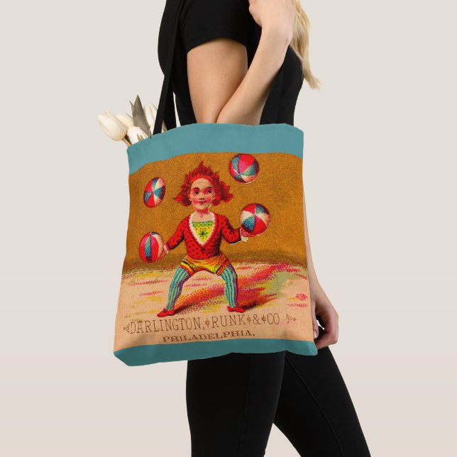 Tote Bag Jongleur de cartes de commerce victorien Darlingto (De près)