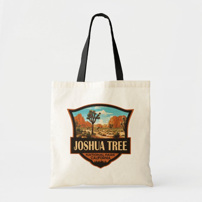 Tote Bag Joshua Tree National Park Illustration Retro (Devant)