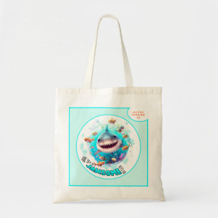 Tote Bag Jote Shark Vacances d'été Garçon personnalisé
