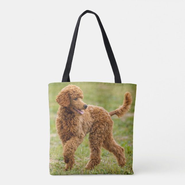 Tote Bag Jouer caniche rouge caniche (Dos)