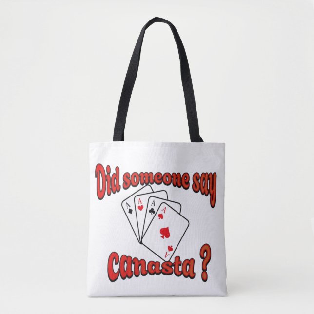 Tote Bag Jouer cartes Canasta (Devant)
