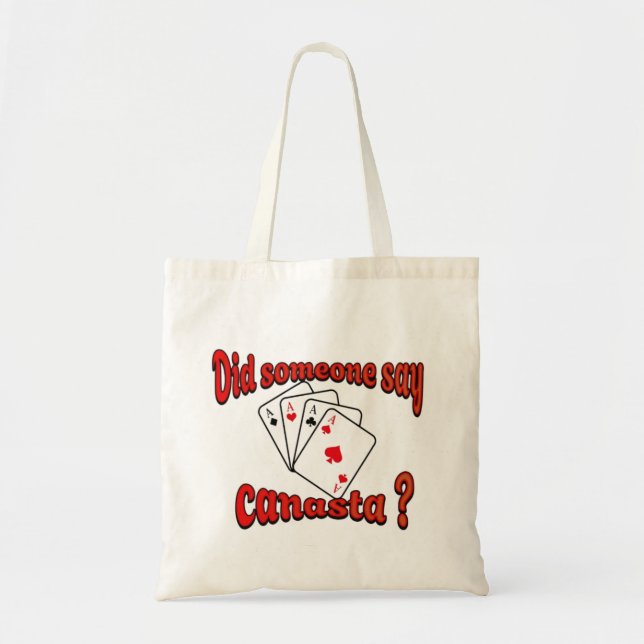 Tote Bag Jouer cartes Canasta (Devant)