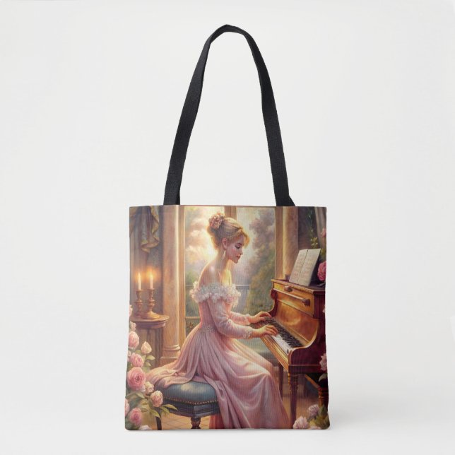 Tote Bag Jouer Le Piano (Devant)