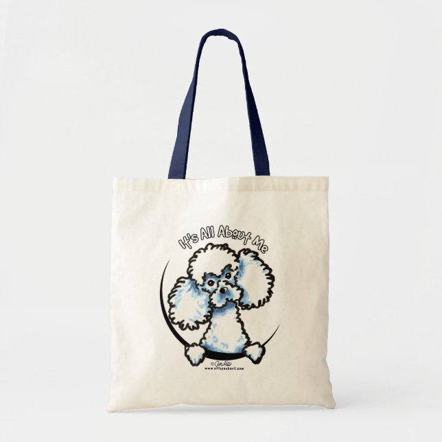 Tote Bag Jouet Blanc Poodé Tout Sur Moi (Devant)