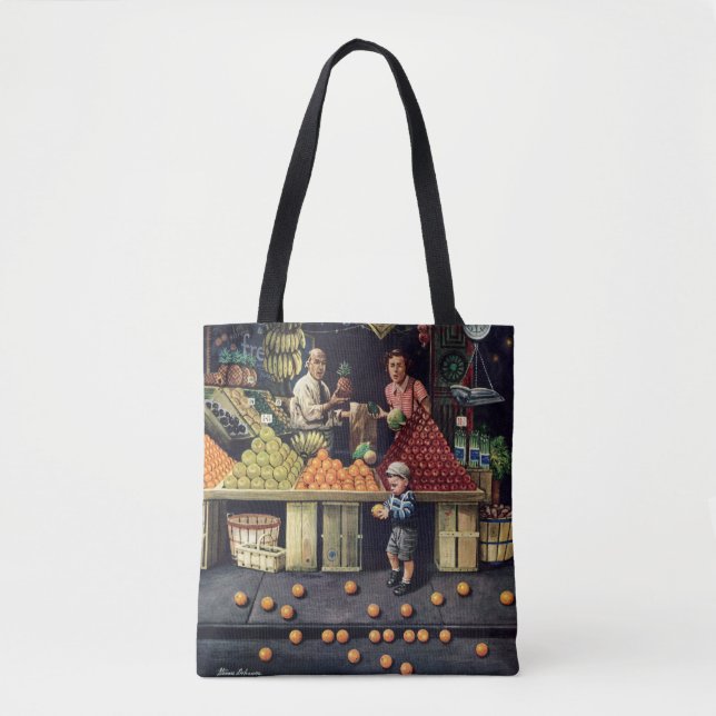 Tote Bag Jouet et oranges (Devant)