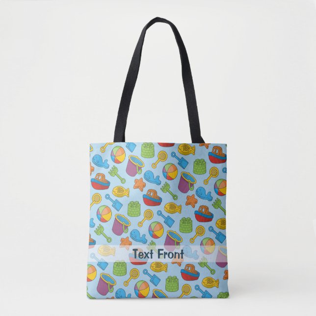 Tote Bag Jouets de plage Icônes (Devant)