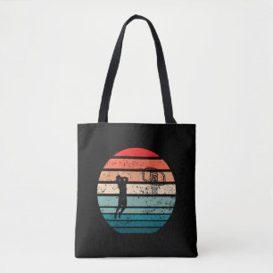 Tote Bag Joueur de basket-ball slunk coucher de soleil rétr